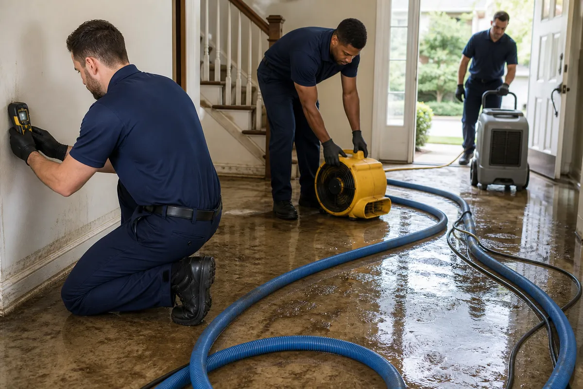 Floodline Restoration Co. crew at work in Upper West Side, NY